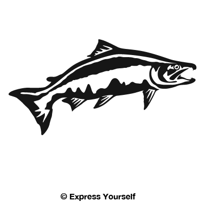 Fishing Decal, Salmon Decal, Mountain Decal, Mountain Salmon, Fishing  Stickers, Fly Fishing Decal, Fish Decal, Laptop Sticker, Car Sticker 