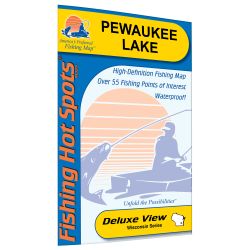Wisconsin Pewaukee Lake Fishing Hot Spots Map