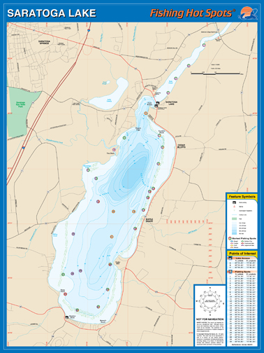 New York / Ontario St Lawrence River-Central (1000 Islands-Howe Is to  Wellesley Is) Fishing Hot Spots Map