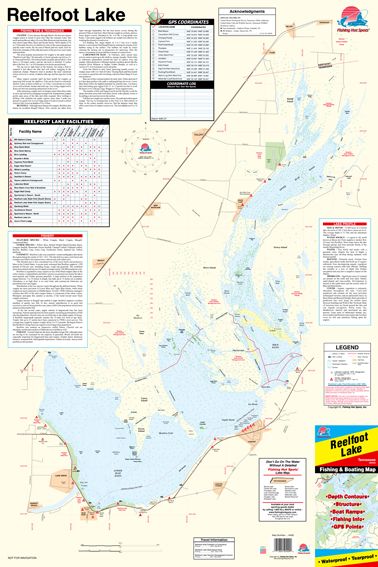 North Carolina High Rock Lake Fishing Hot Spots Map