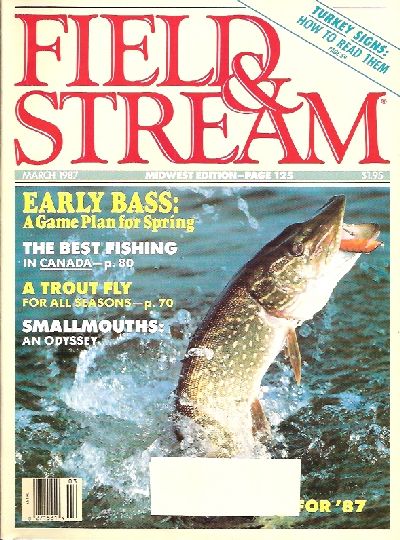 Vintage Field and Stream Magazine - March, 1987 - Like New Condition -  Midwest Edition