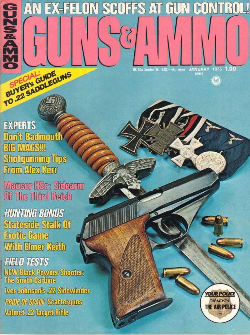 Vintage Guns & Ammo Magazine - January, 1975