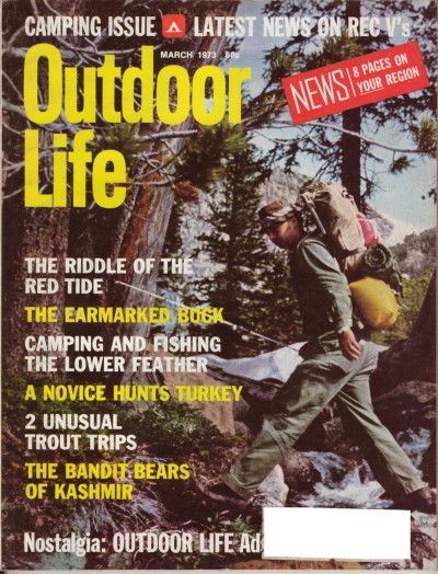 Vintage Outdoor Life Magazine - March, 1973 - Very Good Condition